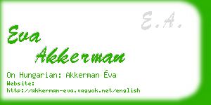 eva akkerman business card